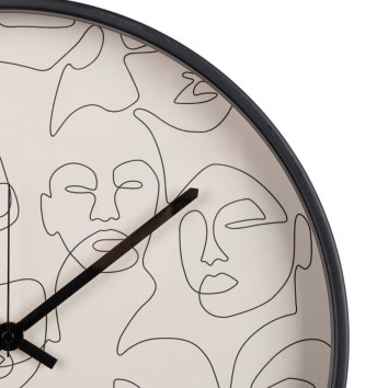 reloj pared metal negro 40x4,5x40 cm 2