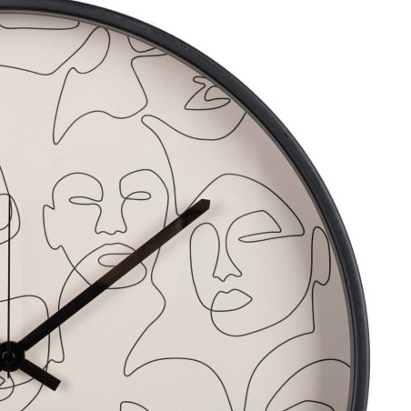 reloj pared metal negro 40x4,5x40 cm