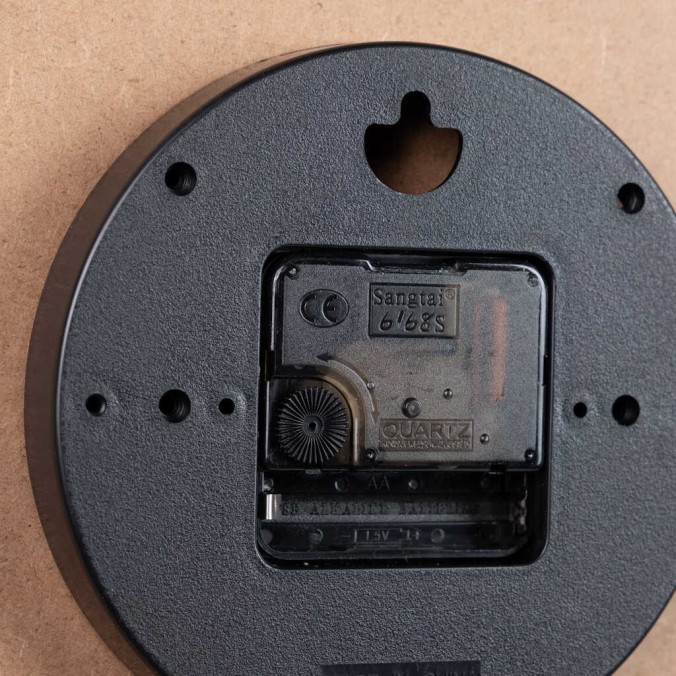 reloj pared metal natural 40x4,5x40 cm