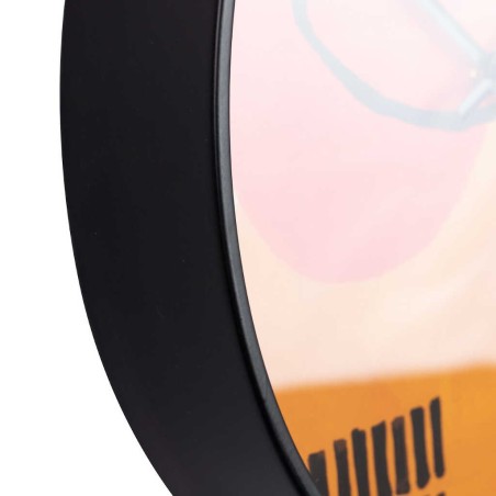 reloj pared metal negro 40x4,5x40 cm