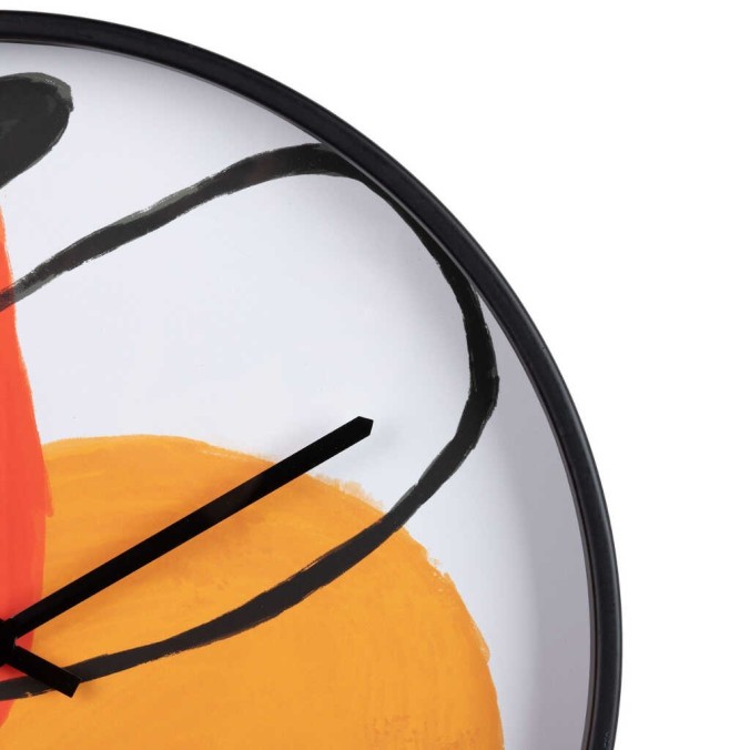 reloj pared metal negro 40x4,5x40 cm