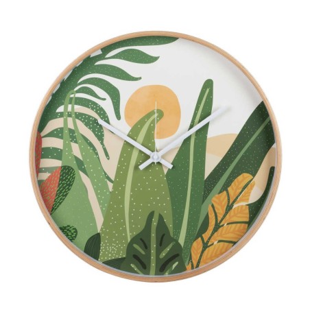 reloj pared metal natural 40x4,5x40 cm