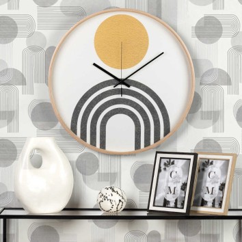 reloj pared metal natural 60x4,5x60 cm 2