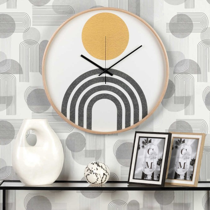 reloj pared metal natural 60x4,5x60 cm