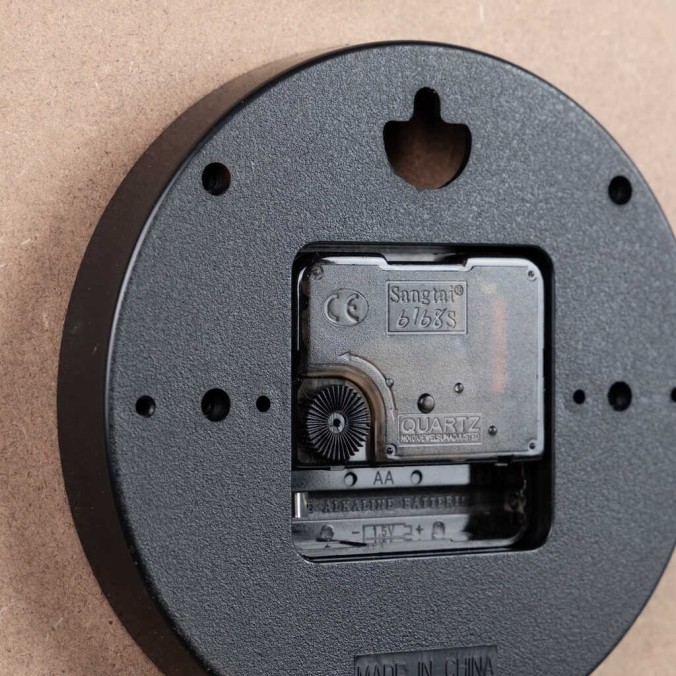 reloj pared metal negro 60x4,5x60 cm