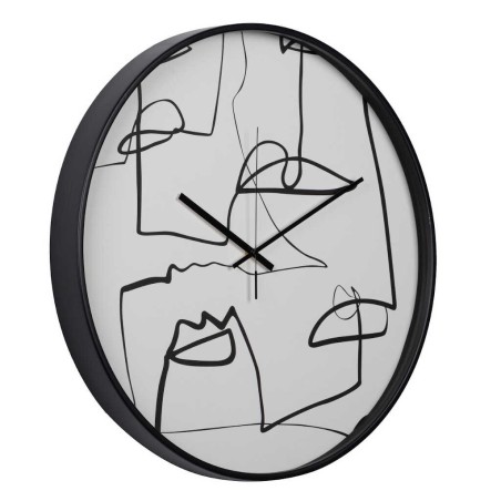 reloj pared metal negro 60x4,5x60 cm