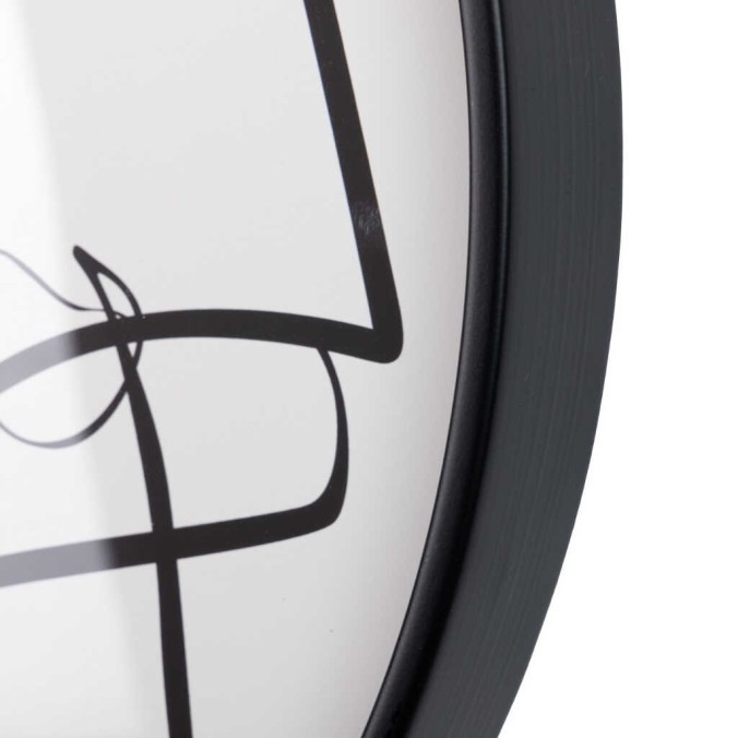 reloj pared metal negro 60x4,5x60 cm