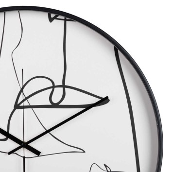 reloj pared metal negro 60x4,5x60 cm 2