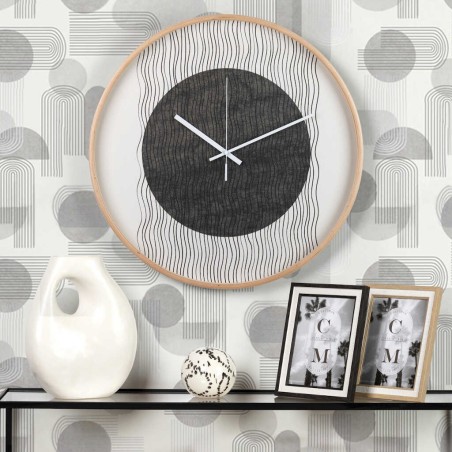 reloj pared metal natural 60x4,5x60 cm