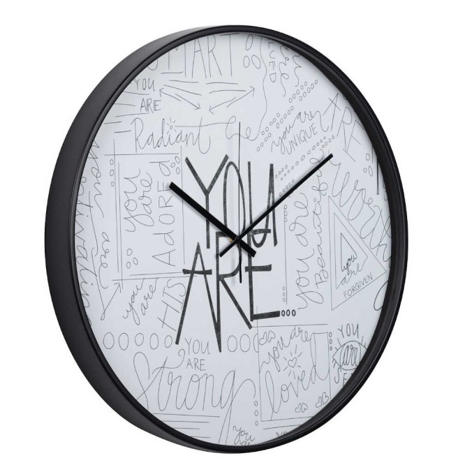 reloj pared metal negro 60x4,5x60 cm