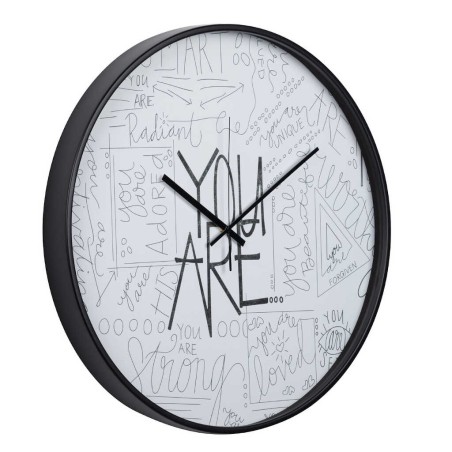 reloj pared metal negro 60x4,5x60 cm
