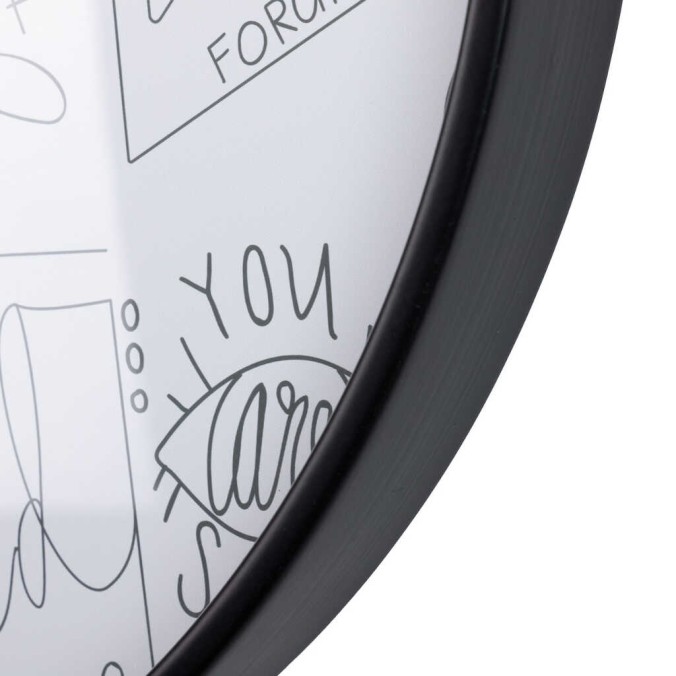 reloj pared metal negro 60x4,5x60 cm