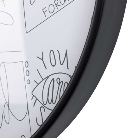 reloj pared metal negro 60x4,5x60 cm