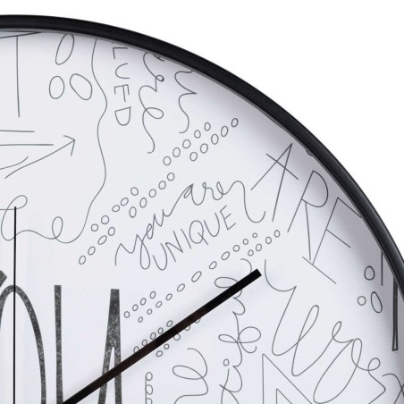 reloj pared metal negro 60x4,5x60 cm