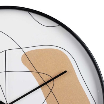 reloj pared metal negro 60x4,5x60 cm 2