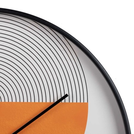 reloj pared metal negro 60x4,5x60 cm