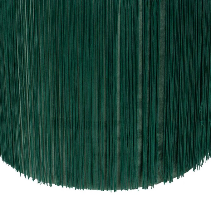 puff velvet con flecos 31x31x38 cm