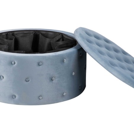 puff zapatero redondo velvet 80x80x42 cm