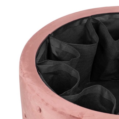 puff zapatero redondo velvet 80x80x42 cm