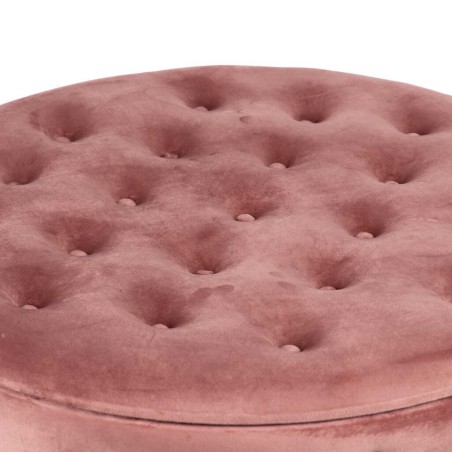 puff zapatero redondo velvet 80x80x42 cm