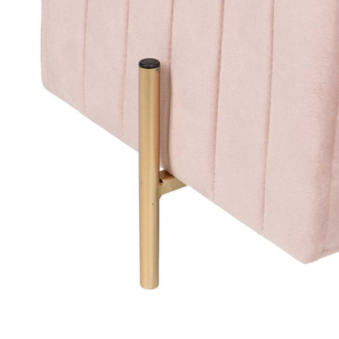 puff velvet con patas metal 40x40x41 cm