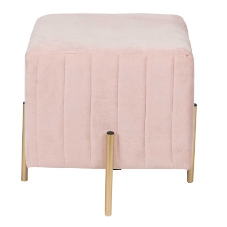 puff velvet con patas metal 40x40x41 cm