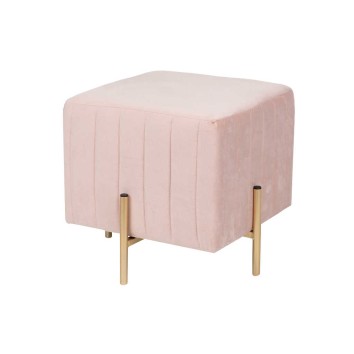 puff velvet con patas metal 40x40x41 cm