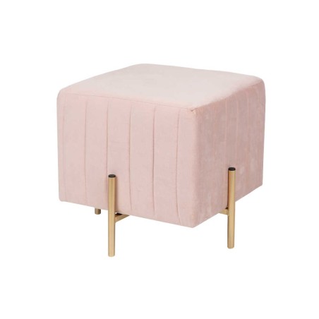 puff velvet con patas metal 40x40x41 cm