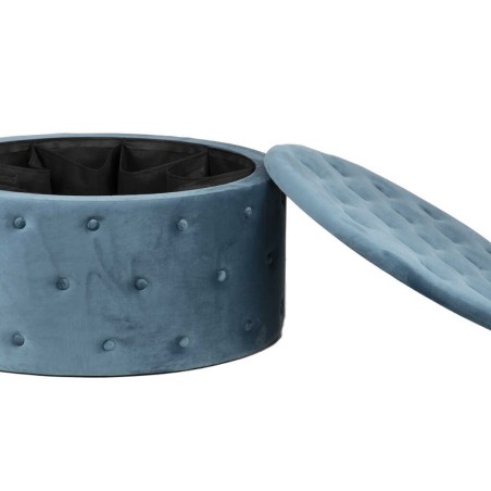 puff zapatero redondo velvet 80x80x42 cm