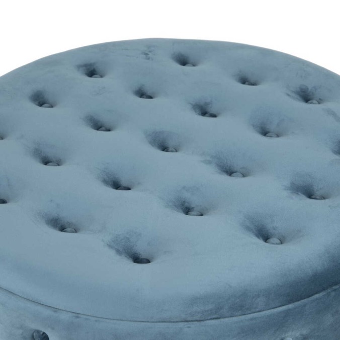 puff zapatero redondo velvet 80x80x42 cm