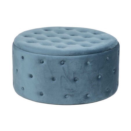 puff zapatero redondo velvet 80x80x42 cm