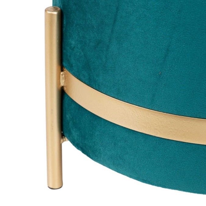 puff velvet con patas metal 35x35x40 cm