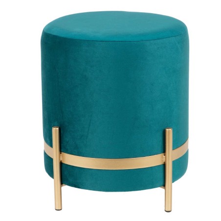 puff velvet con patas metal 35x35x40 cm