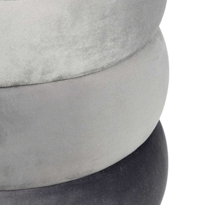 puff velvet con base metal 40x40x43 cm