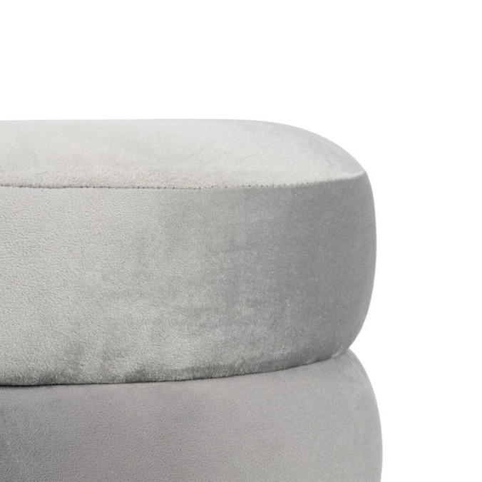 puff velvet con base metal 40x40x43 cm