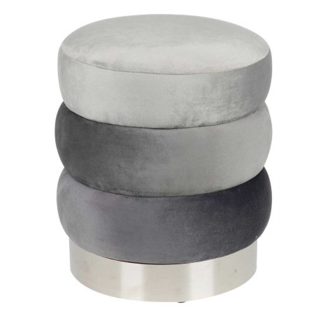 puff velvet con base metal 40x40x43 cm