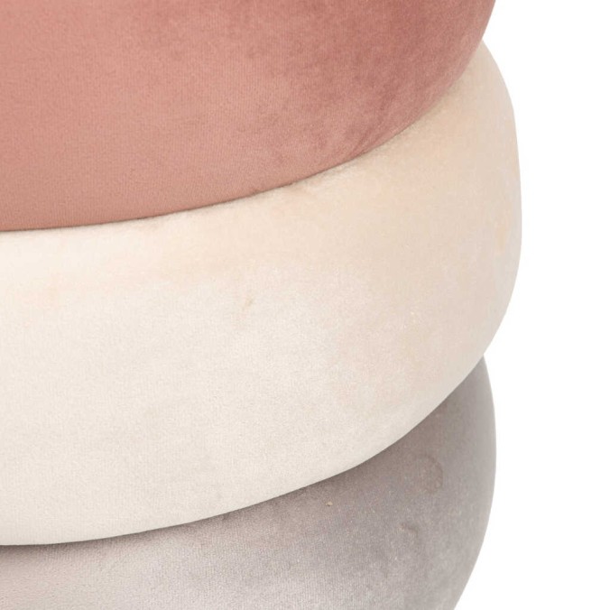 puff velvet con base metal 40x40x43 cm