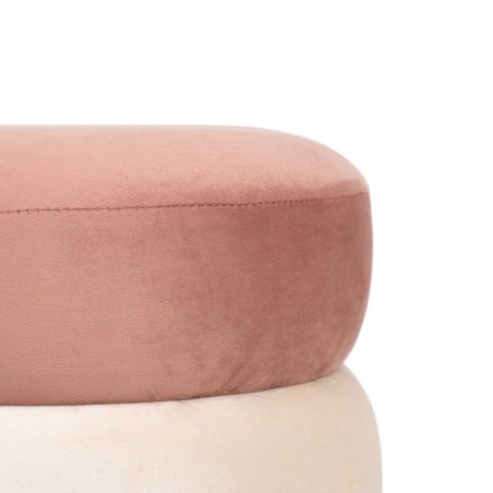 puff velvet con base metal 40x40x43 cm