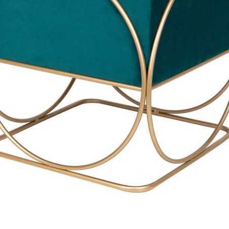 set 2 puffs velvet c/base metal 46x46x49/36x36x39 