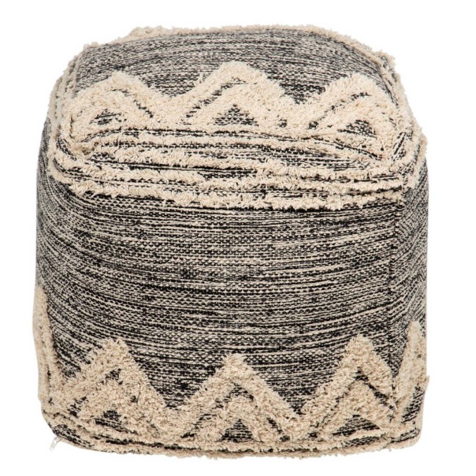 puff tejido a mano 40x40x40 cm