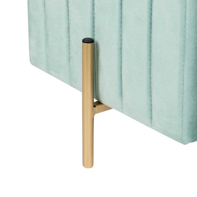 puff velvet con patas metal 40x40x41 cm