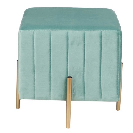 puff velvet con patas metal 40x40x41 cm