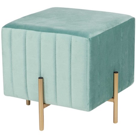 puff velvet con patas metal 40x40x41 cm