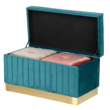 set 3 puffs velvet 80x40x44/36x36x34/36x36x34 cm