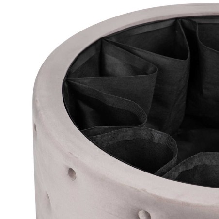 puff zapatero redondo velvet 80x80x42 cm