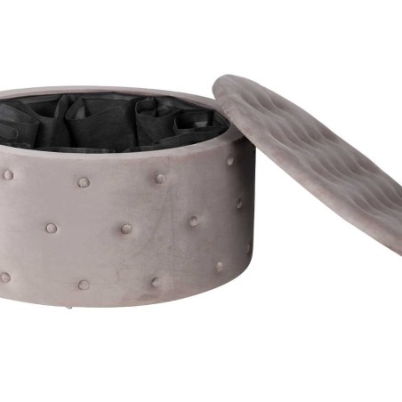 puff zapatero redondo velvet 80x80x42 cm