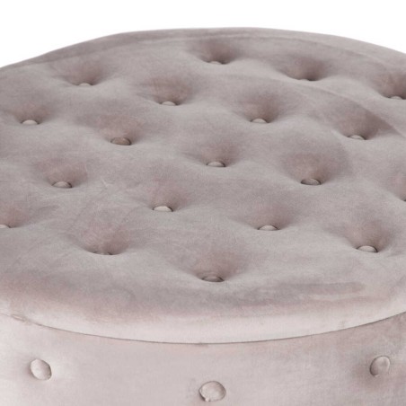 puff zapatero redondo velvet 80x80x42 cm