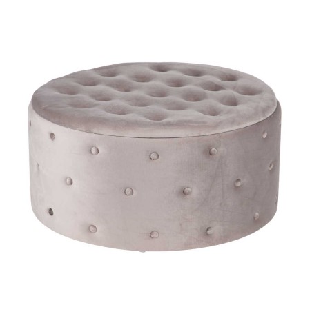 puff zapatero redondo velvet 80x80x42 cm