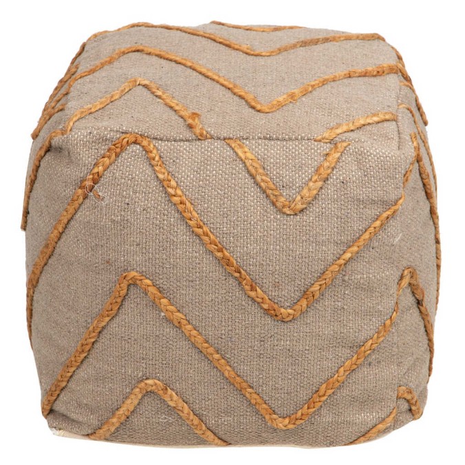 puff tejido a mano 40x40x40 cm