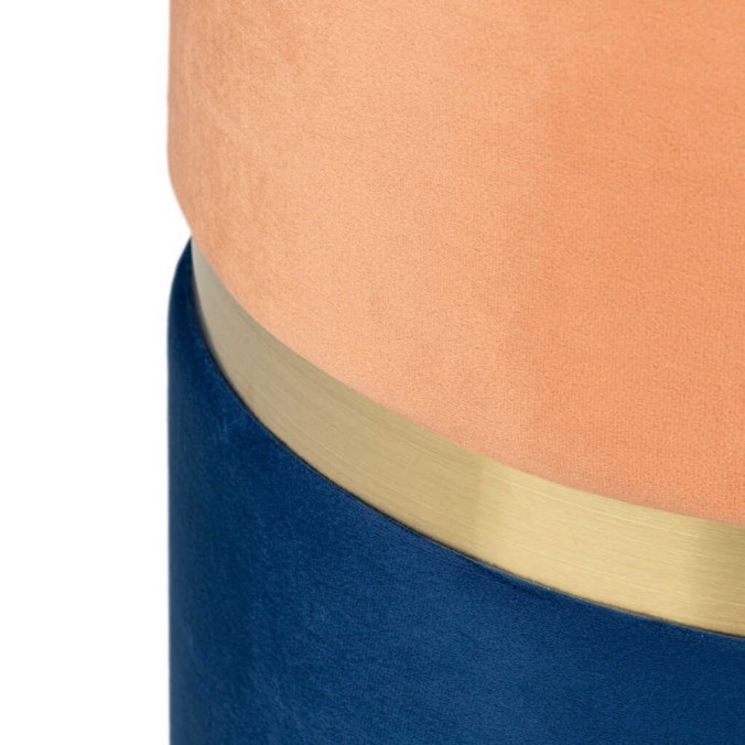 puff velvet metal 40x40x45 cm